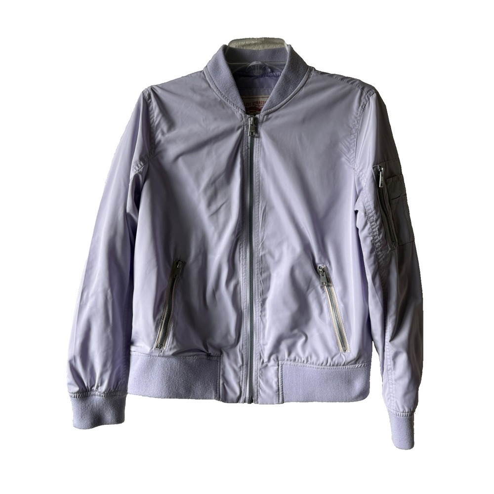 LEVI'S Melanie Bomber Jacket Women Medium Lilac Purple MA-1 Flight Style
